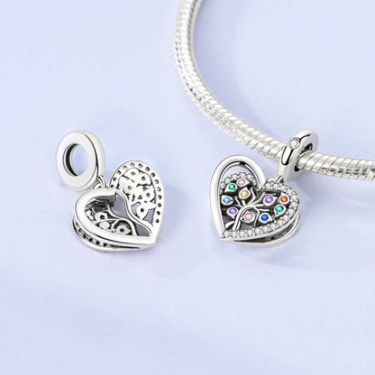 Charms aus 925er Silber, Baum des Lebens, passend für Original-Armbänder, Halsketten, Anhänger, Schmuck, Damen-Geschenk