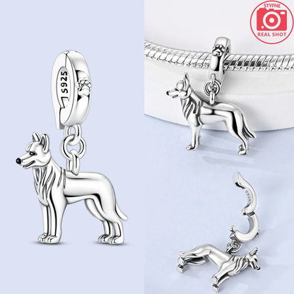 Silber 925 Gold Pyramide Mumie Doppel Charm Elefant Perlen passen Original Armband DIY edlen Schmuck Zubehör für Frauen Geschenke