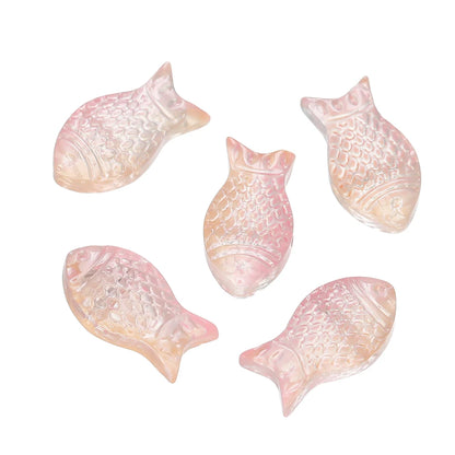 10 teile/los Allmähliche Kleine Goldfisch Glas Perlen Kristall Tschechische Spacer Perlen Für DIY Schmuck Machen Halskette Handgemachte Accessoires