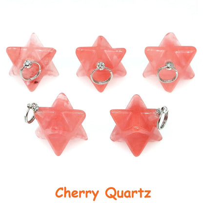 Naturstein Merkaba Stern Reiki Heilkristalle für DIY Energie Edelstein Modeschmuck Zubehör Party Home Dekoration Geschenk