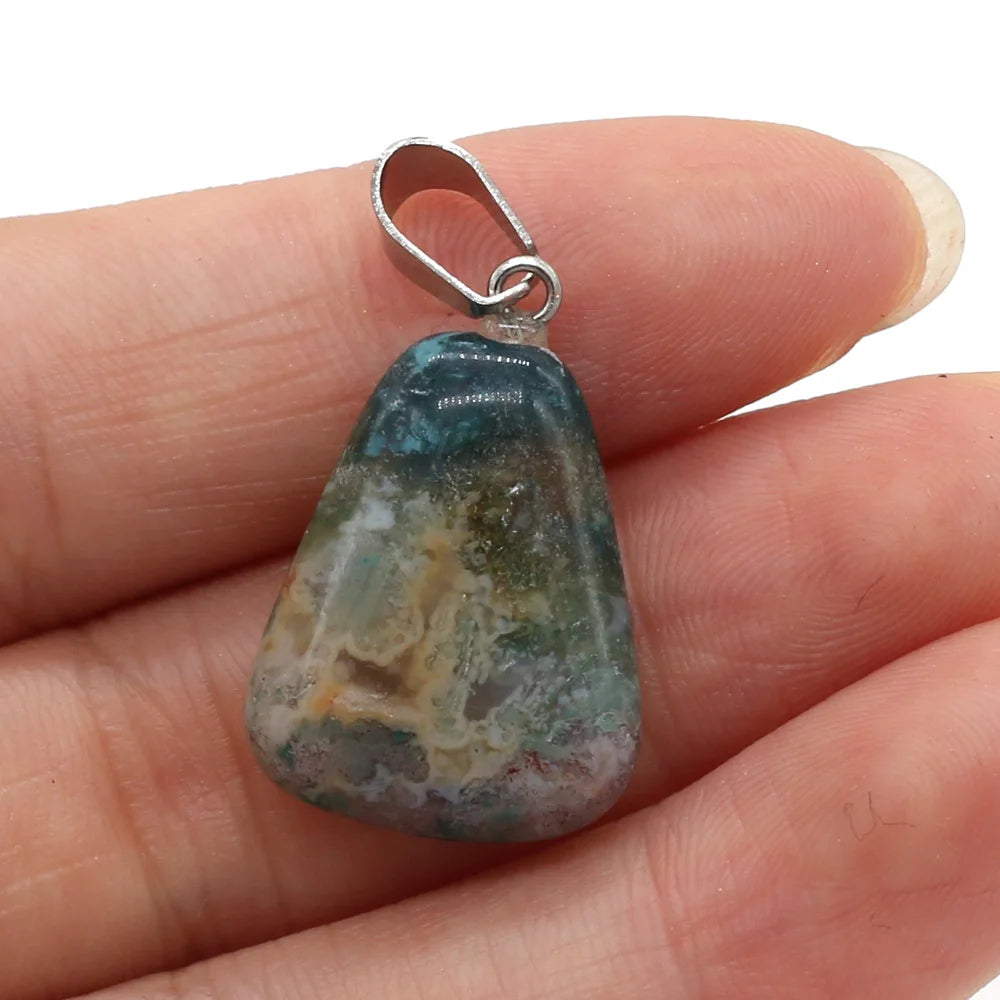 Natürliche Rose Quartzs Tiger Auge Stein Anhänger Trapez Form Steine Anhänger für Die DIY Schmuck NecklaceSize18x25mm