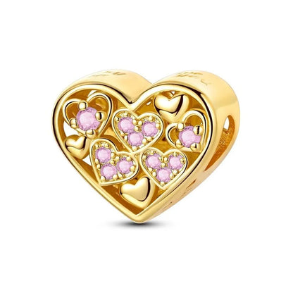 Bezaubernde herzförmige Perlen aus 925er-Sterlingsilber, Familie, Liebe, Tier, Fußabdruck, Charm-Armband, Halskette, passend für Frauen, DIY-Urlaubsgeschenke