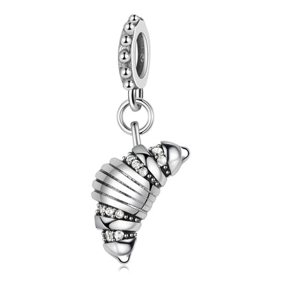 Funkelnde Edelsteinperlen aus 925er-Sterlingsilber mit eingelegten Edelsteinen und baumelnder Charm mit unendlichem Knoten, passend für Schlangenarmband, Boutique-Halskette, schönes Geschenk