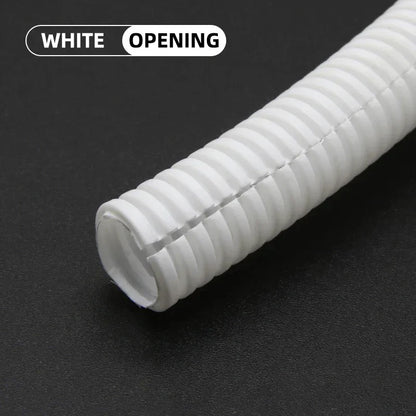 1/5/10M PP-isoliertes Wellrohr, ID7,5 mm ~ 34,5 mm, offenes Gewinde, schützende Drahtabdeckung, Wickelkabelmantel, flexibler geteilter Webstuhl