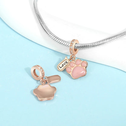 Roségold-Serie, 925er-Sterlingsilber, Zwölf Sternbilder, Halbmondkrone, High-Heel-Charm, passend für DIY-Armbänder, Halsketten, Geschenke