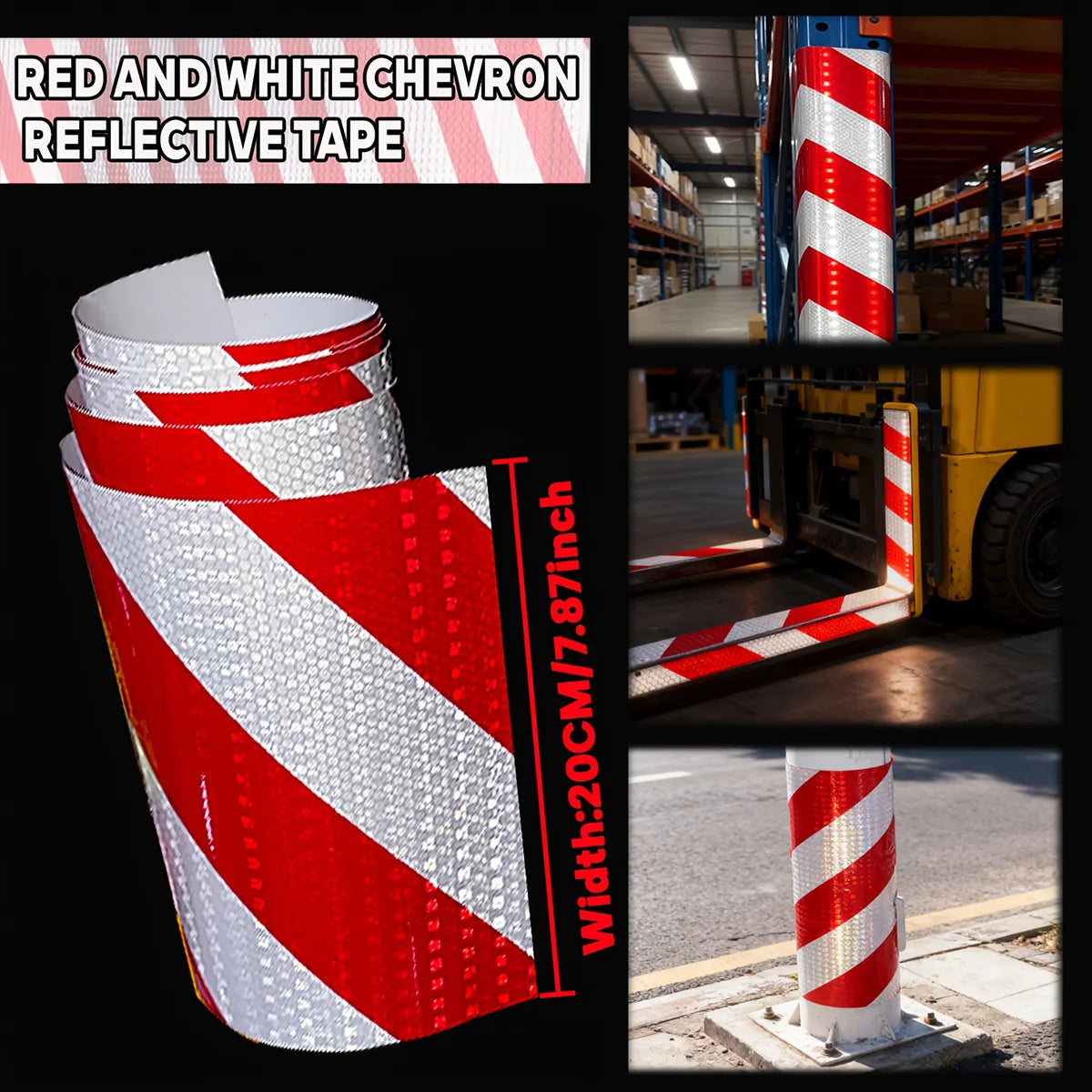 Twill Reflektierendes wasserdichtes Klebeband Linker oder rechter Reflektor Selbstklebender Sicherheitswarnaufkleber Auffälligkeit für LKW
