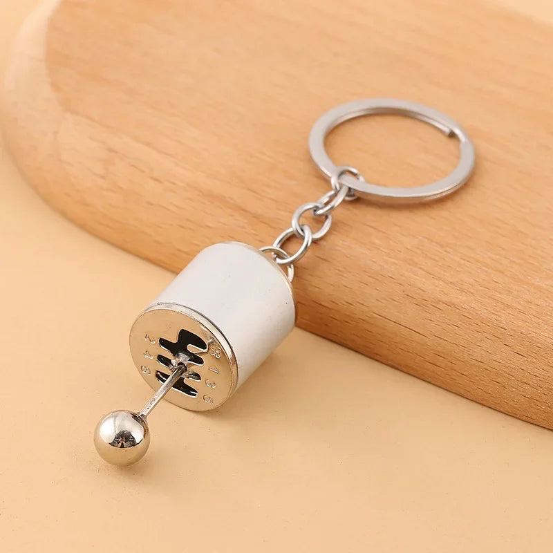 Mini Zink-legierung Auto Teile Schlüsselanhänger Simulierte Geschwindigkeit Getriebe Absorber Motor Kolben Anhänger Auto Schlüssel Halter Schlüsselring Nette Männer Geschenk