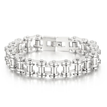 Retro Schwere Bürste Edelstahl Motorrad Kette Armband 11/13 MM Breite Herren Frauen Bike Biker Armbänder Hip-Hop Schmuck 19-23 cm