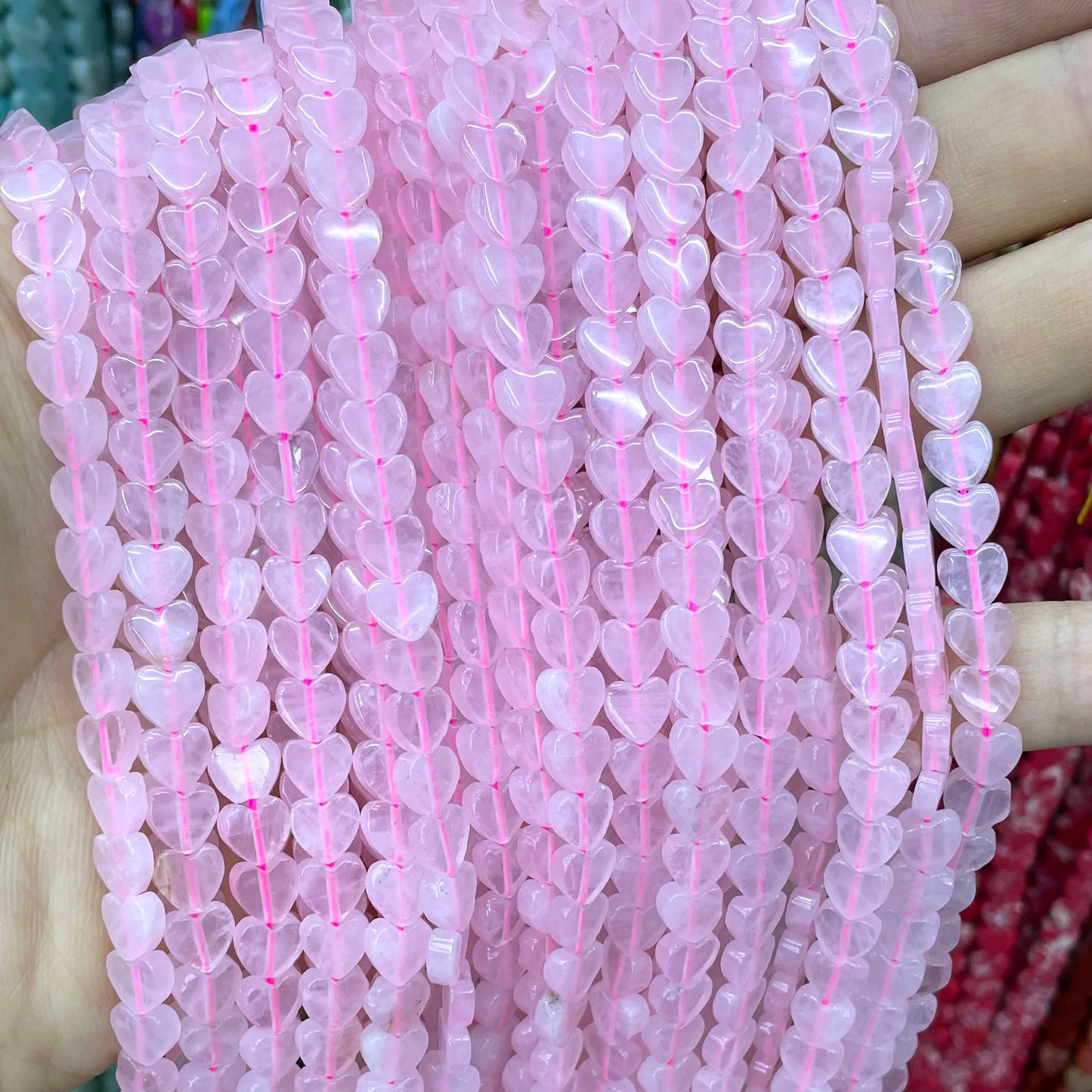 6MM Natürliche Herz Form Rubin Rot Chalcedon Lose Spacer Perlen Für Schmuck Machen DIY Armband Ohrringe Halskette Zubehör 7,5