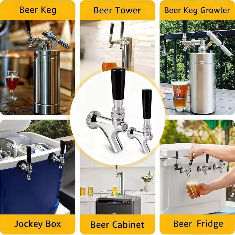 Neuester Vollständig Edelstahl-Bierzapfhahn für Ball-Lock-Keg-Tower, Standard-Bierzapfanlage