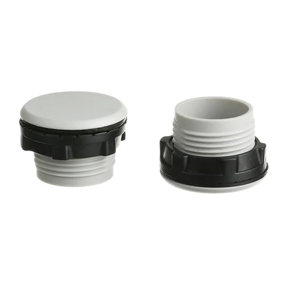 10 Stück 16/22/30 mm Nylon-Knopfstopfen mit großem Panel und Gewinde zum Einschrauben, wasserdicht, rundes Loch, verstopfte Kappe, Lochstopfen, Knopfstopfen