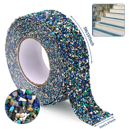 Rutschfestes blaues Gummiband, langlebiges PE-Material mit Griff, ideal für Innen- und Außenbereich, Treppenprofil, Boote, Trailways, rückstandsfrei