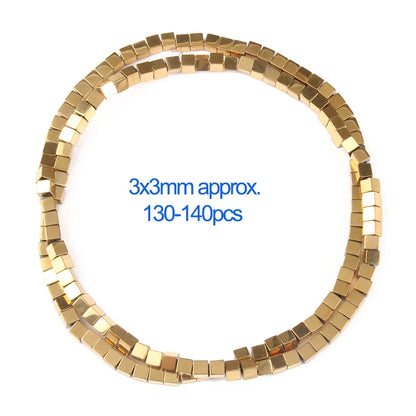 AAA+ Retention Farbe Natürliche vergoldete Hämatit Perle Herz Runde Stern Spacer Lose Perlen für Schmuck Machen DIY Charm Armband