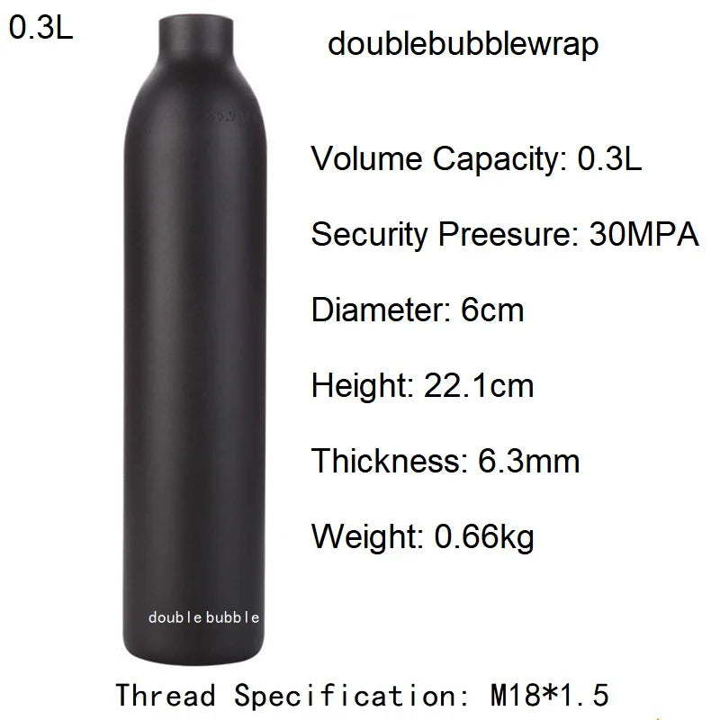 0,22 L-0,5 L Aluminium Flasche Tank 4500 PSI Tank Zylinder Tauchen Aquarium Pflanze CO2 Tank Tauch Sauerstoff Tank gewinde M18 * 1,5