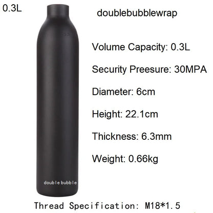 0,22 L-0,5 L Aluminium Flasche Tank 4500 PSI Tank Zylinder Tauchen Aquarium Pflanze CO2 Tank Tauch Sauerstoff Tank gewinde M18 * 1,5