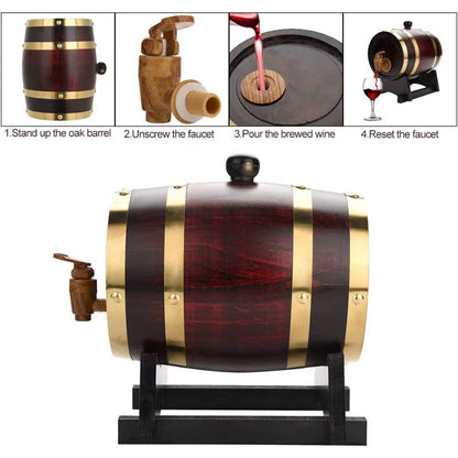 1,5 L/3L Rotwein Fass Vintage Whisky Fass Tragbare Wein Lagerung Container Wohnkultur Bar Werkzeuge Zubehör