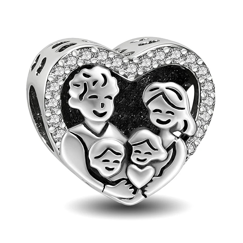 Charms aus 925er-Sterlingsilber für Jungen und Mädchen, Paar-Serie, Vorschlag, Geständnis, Perlen, passend für Original-Pan-Armbänder, edler Schmuck, Geschenk