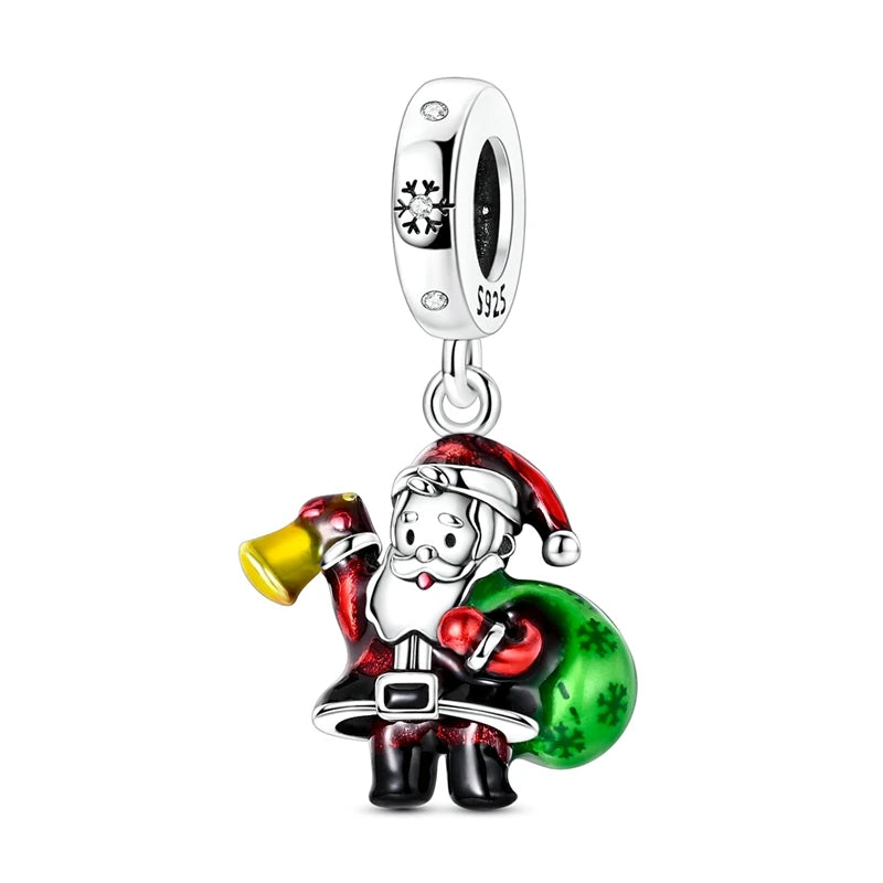 Heißer Verkauf 925er Sterlingsilber Schlitten- und Schneemann-Perlen und Kürbiskopf-Anhänger, passend für Armbänder, Weihnachts- und Halloween-Geschenke