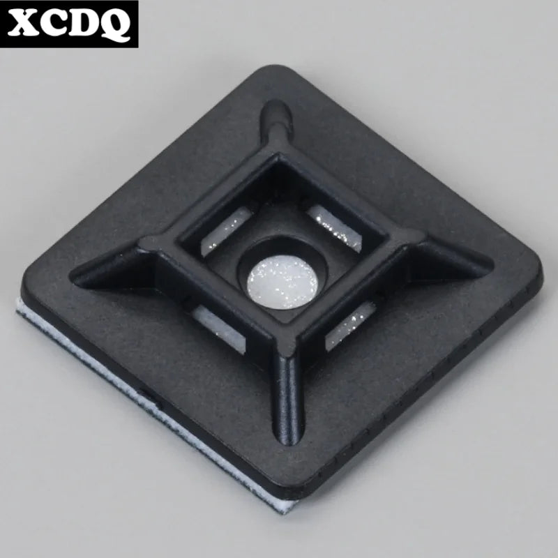 100 Stück selbstklebende Nylon-Kabelbinderhalter, Kabelbinder, fester Sitz, PA66, Kunststoff-Kabelklemmen, 3 m, 1600 t, stark klebende Kabelbinderhalterung