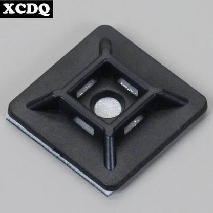 100 Stück selbstklebende Nylon-Kabelbinderhalter, Kabelbinder, fester Sitz, PA66, Kunststoff-Kabelklemmen, 3 m, 1600 t, stark klebende Kabelbinderhalterung