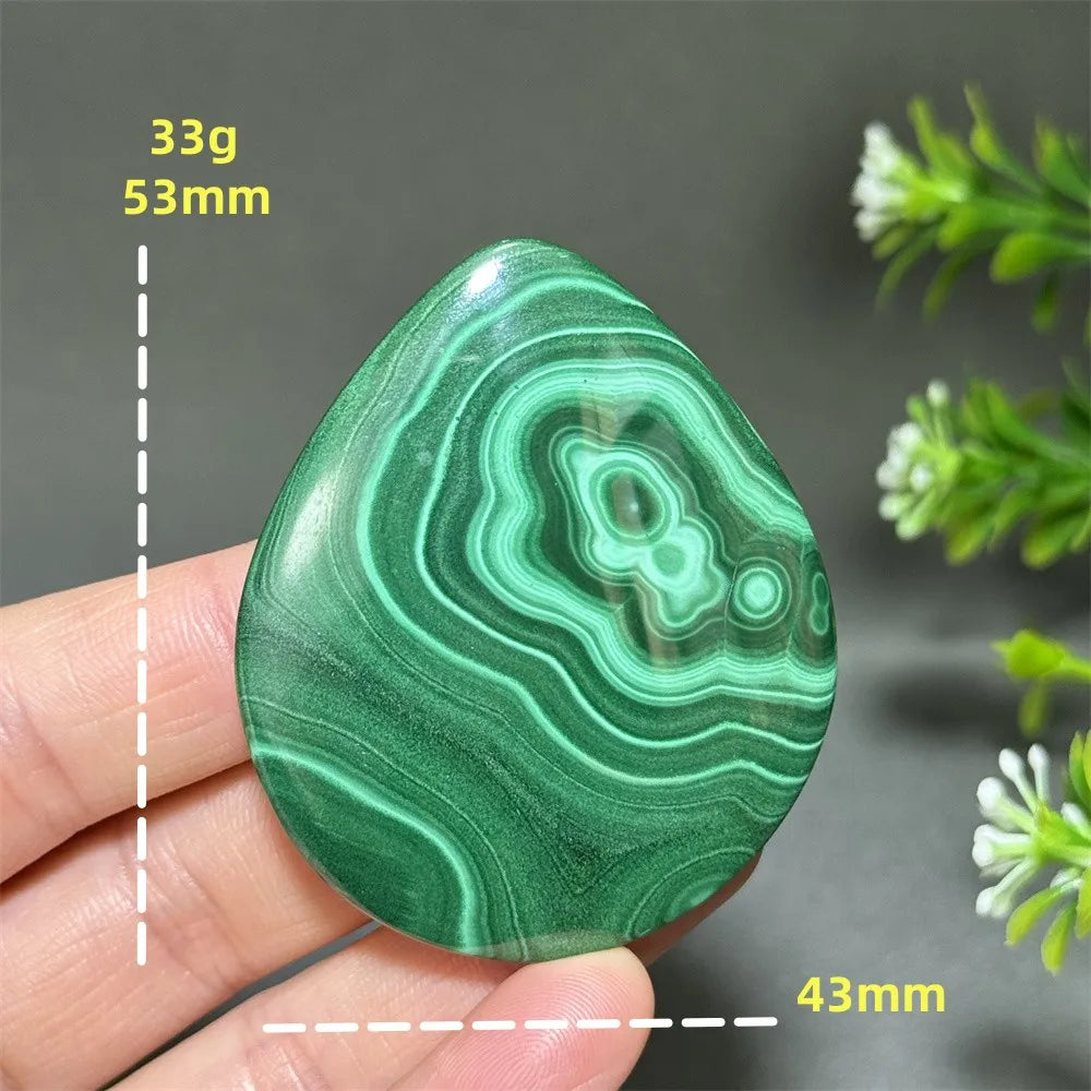 Natürlicher, hochwertiger Malachit in Tropfenform, zum Polieren, DIY, Quarz, Energietherapie, Meditation, Reiki, Hexerei, Heimdekoration, Geschenk