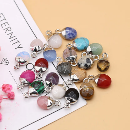 5 teile/los Natürliche Achate Anhänger Abschnitt Mix Bunte Stein Anhänger Charms für Frauen Männer, Die DIY Schmuck Halskette Zubehör