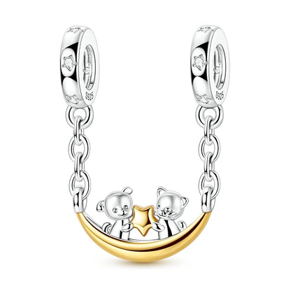 Original Charms-Perlen-Anhänger aus 925er-Sterlingsilber, goldener Schmetterling, Ballon-Hund-Charm, passend für Armband-Anhänger, Armreif, DIY-Schmuck, Geschenk