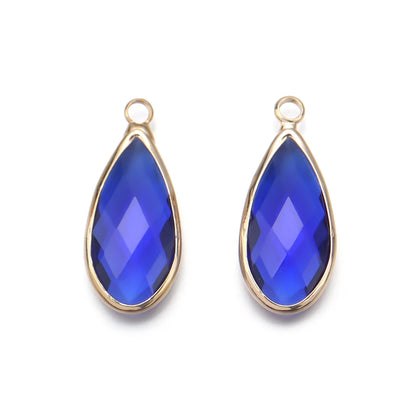 5 teile/los Teardrop Kristall Glas Anhänger Charms für Paare Armband Ohrringe Schmuck Machen Liefert DIY Halskette Ornamente