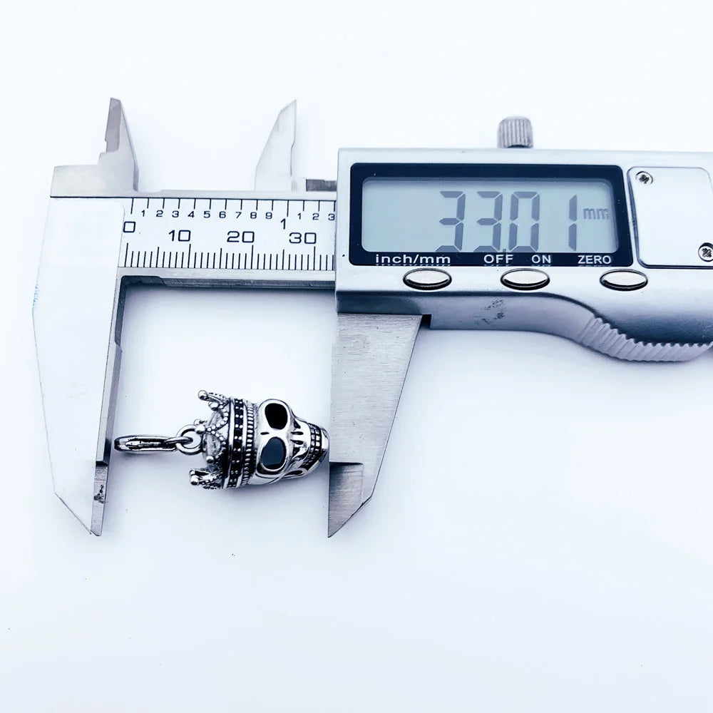 Schädel König Baumeln Charms,925 Sterling Splitter Europa Anhänger Neue DIY Mode Schmuck Für Frauen Männer