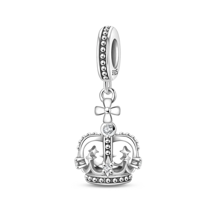 Klassische „King Of The Forest“-Perlen aus 925er-Sterlingsilber und glänzender roségoldener Kronen-Anhänger, passend für Armbänder, wunderschöne Schmuckgeschenke
