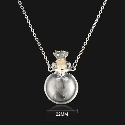 Mode Glas Parfüm Ätherisches Öl Flasche Anhänger DIY frauen Parfüm Wunsch Knochen Asche Lanugo Duft Enhancer Halskette