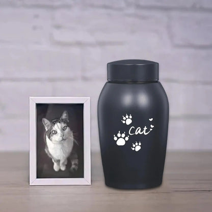 Dog Cat Ashes Stainless Steel Pet Urn Funeral Cremation Urn Pet Burial Memorial Keepsake Box Kitty Kitten