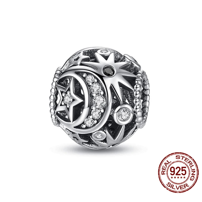 Klassische Kronen-Schädelperlen aus 925er-Sterlingsilber und Rosenpistolen-Anhänger, passend für Armbänder, exquisite Halsketten, Schmuck, Geschenke