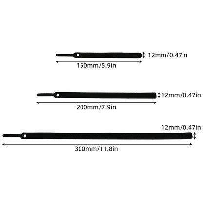 50/100 Stück wiederverwendbare Klett-Kabelbinder 150 200 300 mm selbstklebende Nylonbänder Bündelwickel Reißverschlussband Kabelorganisator
