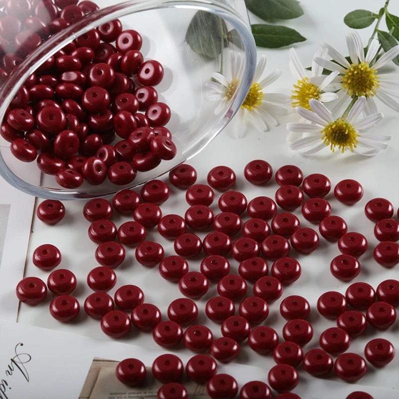 50/100 stücke 3x6mm Neue Glas Seed Bead Abacus Form Spacer Lose Perlen für DIY Schmuck Machen armband Halskette Charms Zubehör
