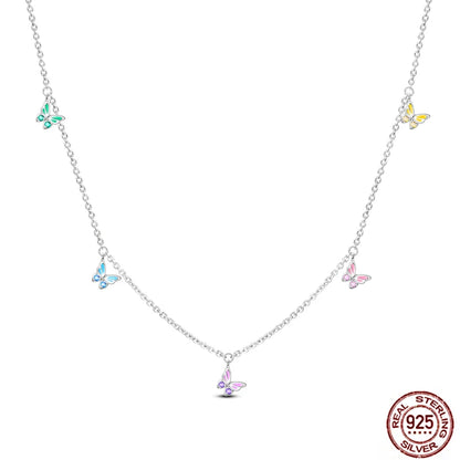 925 Sterling Silber blau Teufel Augen Palme Original Halskette Einhorn überlappen runde funkelnde Anhänger für Frauen Luxus Schmuck Geschenk
