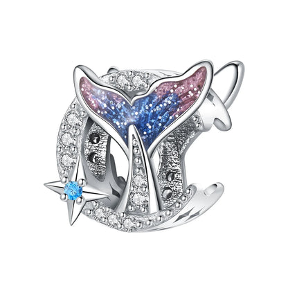 Charms-Anhänger aus 925er-Sterlingsilber mit blauen Ozean-Serie, passend für das DIY-Armband der Marke, Damenschmuck, Geschenke für Freundin