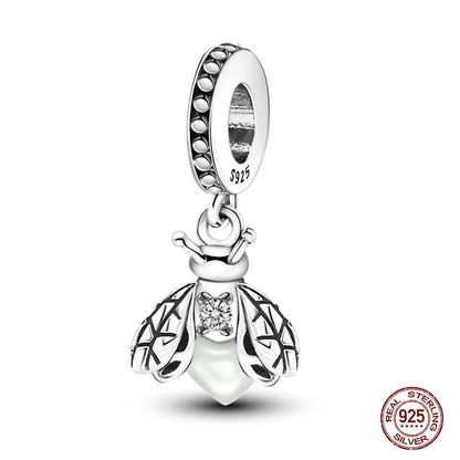 Passend für Qikaola 925 Original-Armbänder, blauer Zirkon, Eule, leuchtende Meeresschildkröte, Oktopus, 925er Silber, Charms, Perlen, DIY, Geburtstag, Schmuck, Geschenk