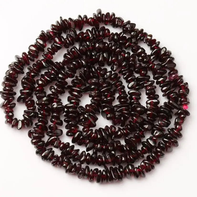 3–8 mm natürliche unregelmäßige rote Granatsteinperlen, Kieschips, lose Distanzperlen für Schmuckherstellung, DIY-Ohrring-Halsketten-Zubehör