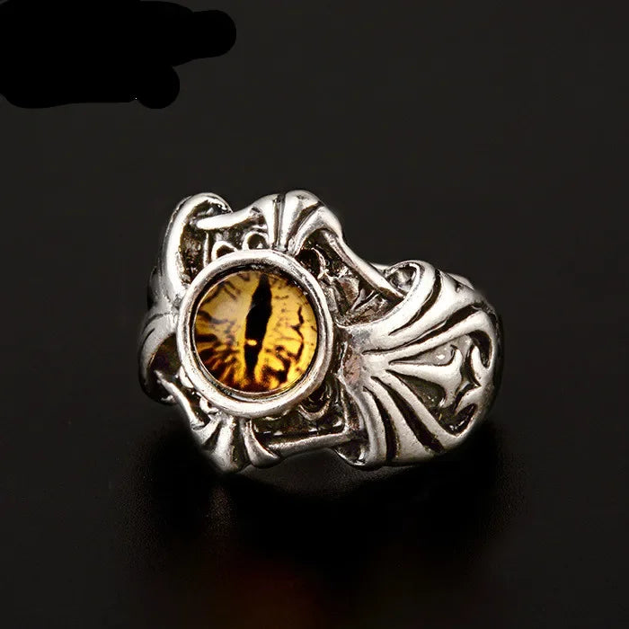 Retro Poseidon Kompass Ring versilbert Hexagramm Öffnung verstellbarer Ring Männer und Frauen Hip-Hop Trend Schmuck Geschenk