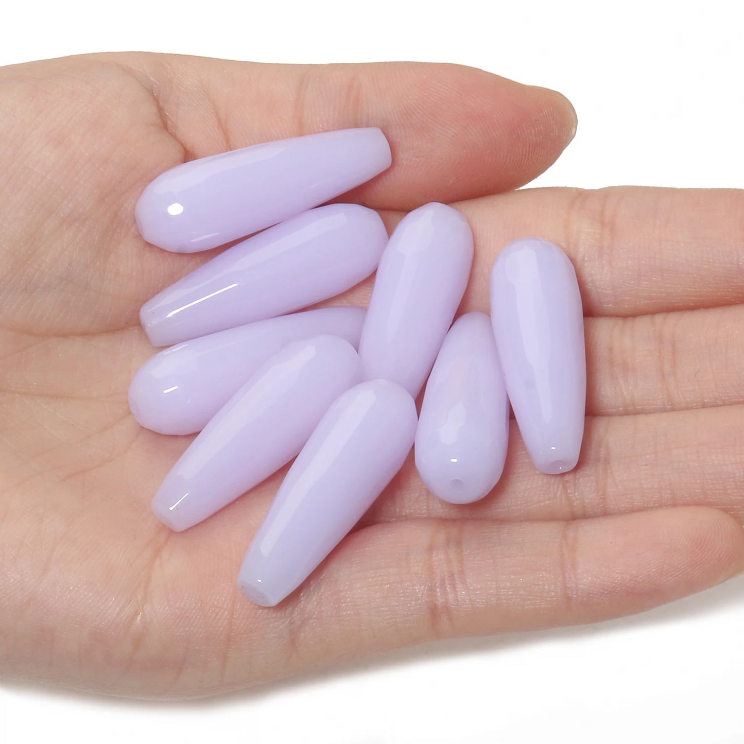 2 Stück Charme Wasser tropfenform Perlen 10x30mm Chalcedon Achate Howlite lose Spacer Perlen für Schmuck machen DIY Armband Ohrringe