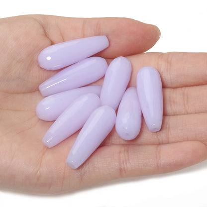 2 Stück Charme Wasser tropfenform Perlen 10x30mm Chalcedon Achate Howlite lose Spacer Perlen für Schmuck machen DIY Armband Ohrringe