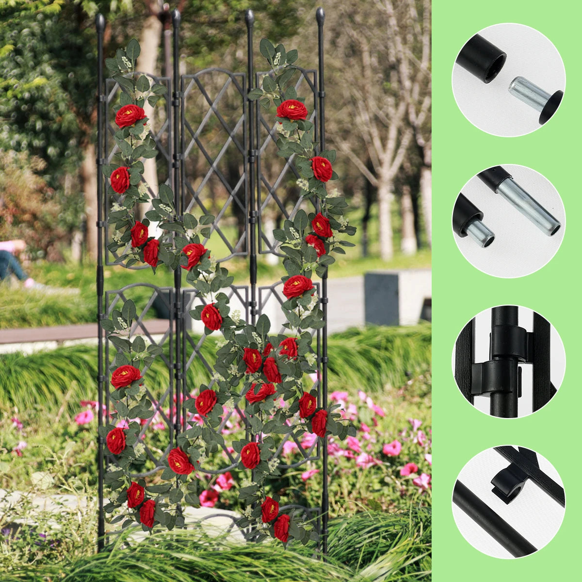 Garten pflanze Gitter rahmen robuste Pflanzen unterstützung Pfähle im Freien multifunktion ale DIY Garten gitter für Kletter pflanzen dekorativ