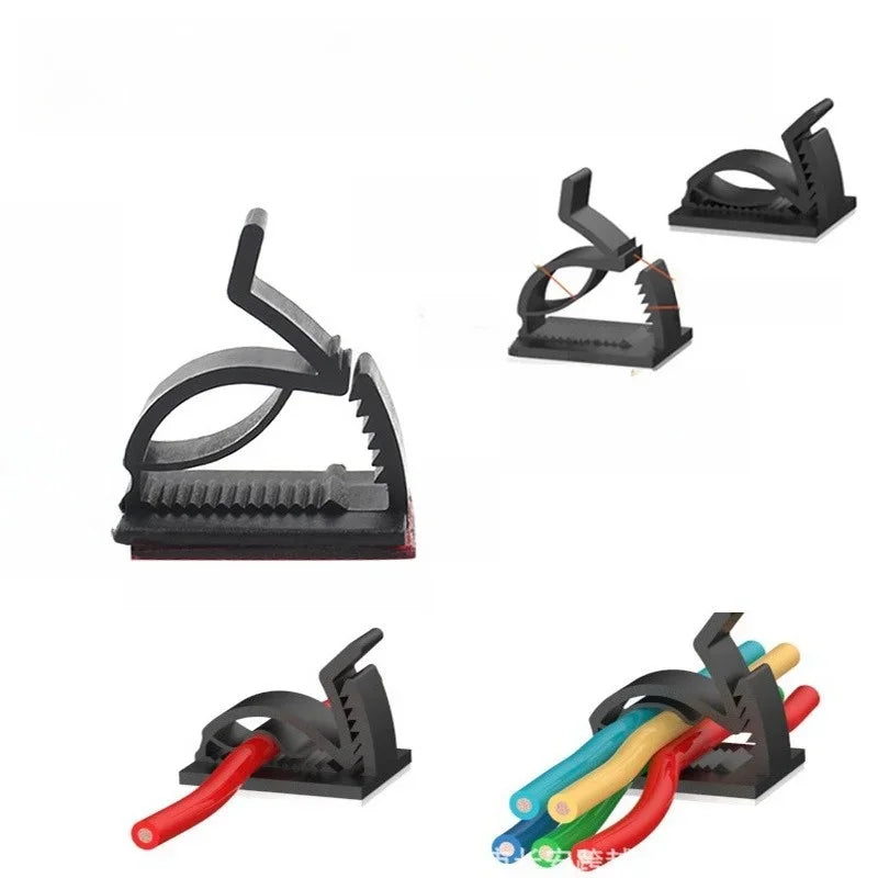 60/10Pcs Selbst-klebe Auto Feste Clip Datenkabel Kabel Dekorative Halterung Befestigung Organizer Draht Auto Verschluss innen Zubehör