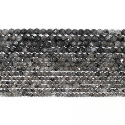 2 3 4mm natürliche facettierte Citrin Opal Jade Onyx Edelstein Perlen runde Mineral perlen für Schmuck herstellung DIY Armband Zubehör