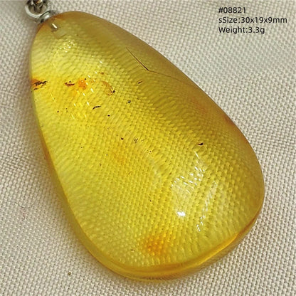 Natürlicher Bernstein-Anhänger Blumenförmiger Gelber Baltischer Bernstein Damen Herren Schmuck Reiki-Stein Burma AAAAAAA