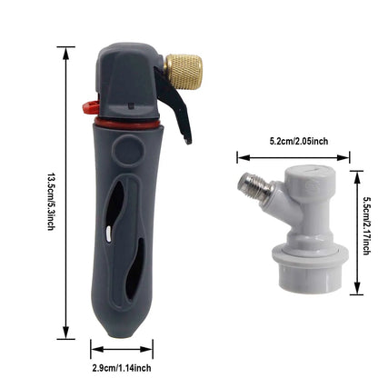Ball Lock CO2 Patrone Fass Ladegerät Tragbare Homebrew Fassging Fassbier Abgabe Soda, Der Tragbare CO2 Fass Ladegerät