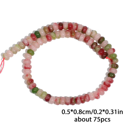 5x8mm Natürliche Abacus Rondelle Jade Quarz Perlen Stein Flache Runde DIY Charms Armbänder Lose Perlen Für Schmuck Machen liefert