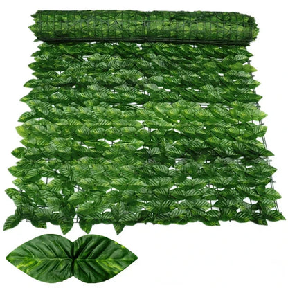 1 x 3 m künstliche Efeu-Hecge, grünes Blatt, Zaunplatten, künstlicher Sichtschutz, Zaun, Bildschirm für Zuhause, Outdoor, Garten, Balkon, Dekoration, Pflanzen