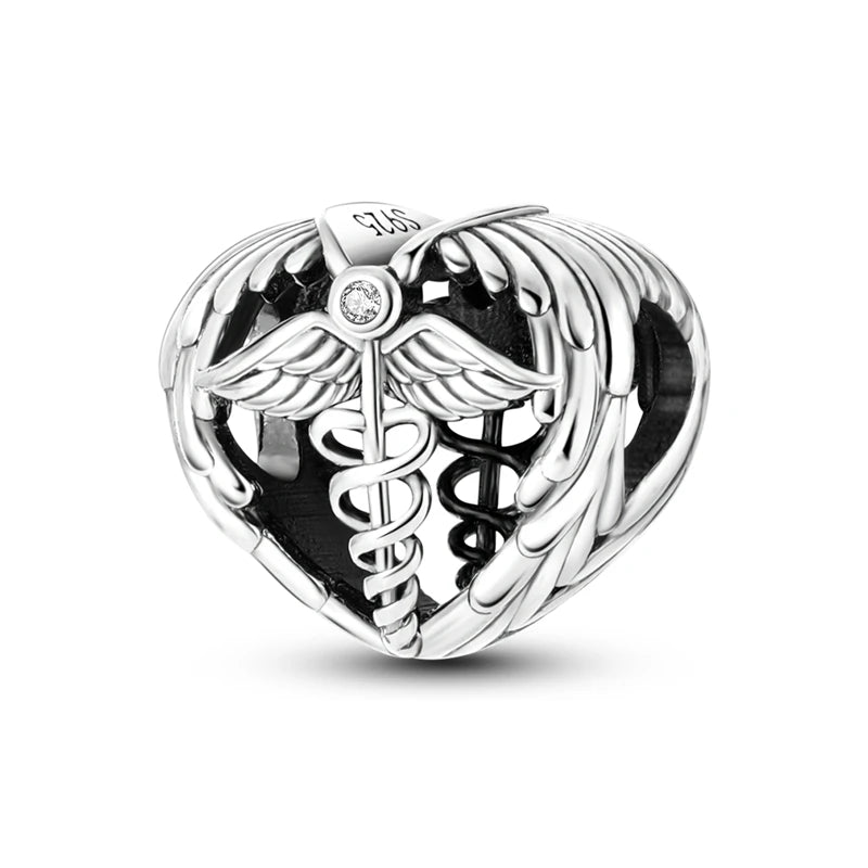 Fit 925 Original Armband 100 % 925 Sterling Silber Glänzende Bunte Zirkon Herz Charms Perlen Exquisite DIY Schmuck Geschenk